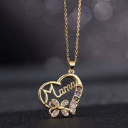 Mother's Day Colored Zircon Love Necklace