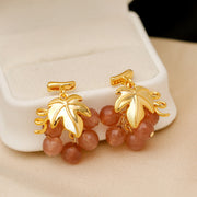 grape purple Jade earrings