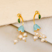 Lily of the Valley flower earrings