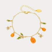 Golden Plum Flower Bracelet