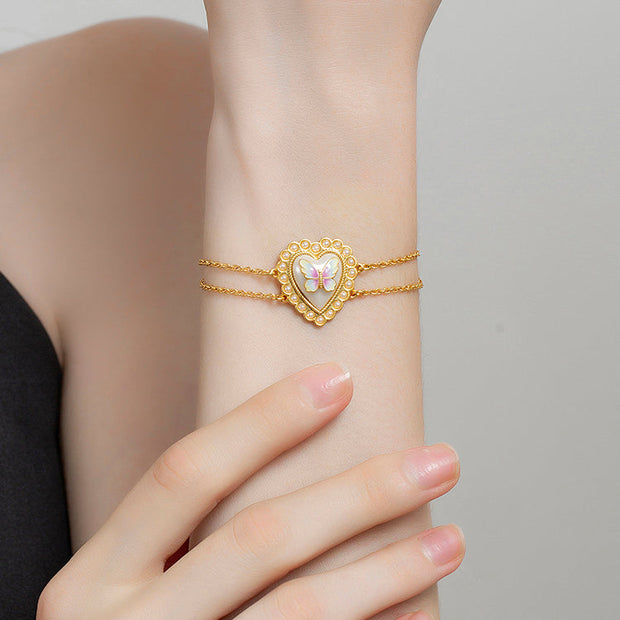 Butterfly Heart Bracelet