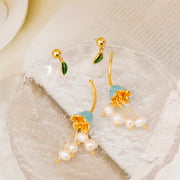 Lily of the Valley flower earrings