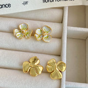 Iris glaze stud earrings