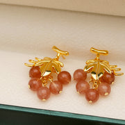 grape purple Jade earrings