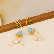 Lily of the Valley flower earrings