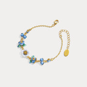 Enamel Flower Blueberry Bracelet