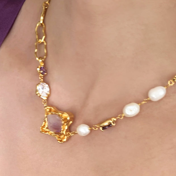 handmade baroque freshwater pearl necklace