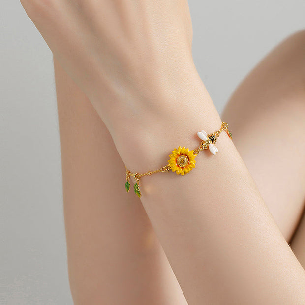 Sunflower Bee Bracelet