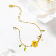 Sunflower Bee Bracelet