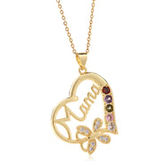 Mother's Day Colored Zircon Love Necklace