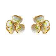 Iris glaze stud earrings