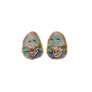 handmade barqoue pearl earrings