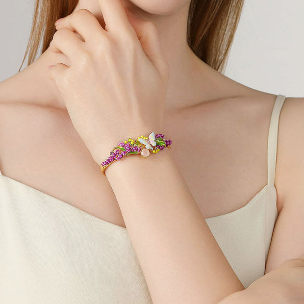 Lavender Butterfly Cuff