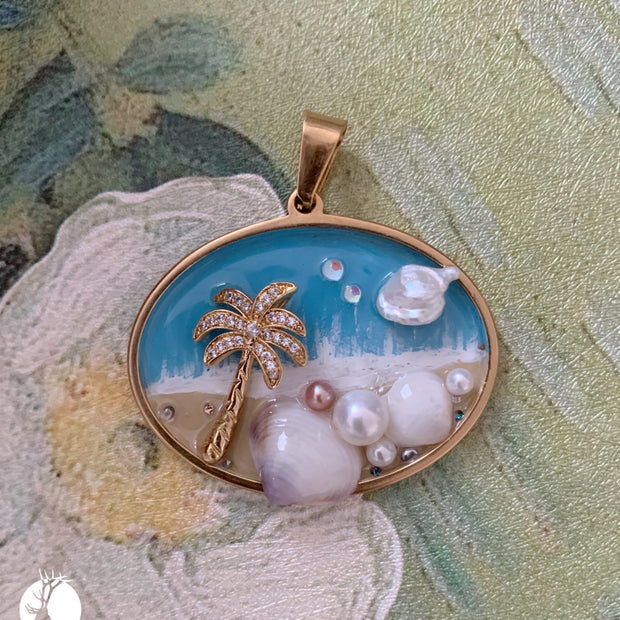 handmade baroque pearl pendant