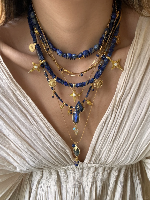 "High Priest's Weapon" Lapis Lazuli Necklace Set