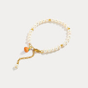 Orange Pearl Bracelet