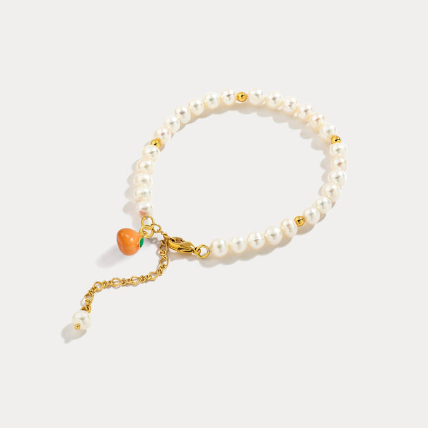 Orange Pearl Bracelet