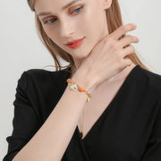 Orange Flower Bracelet