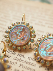 vintage angel earrings