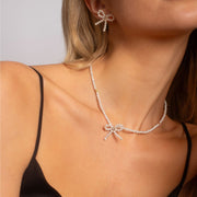 Lady Bow Pearl Necklace