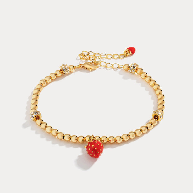 Strawberry Enamel Bracelet