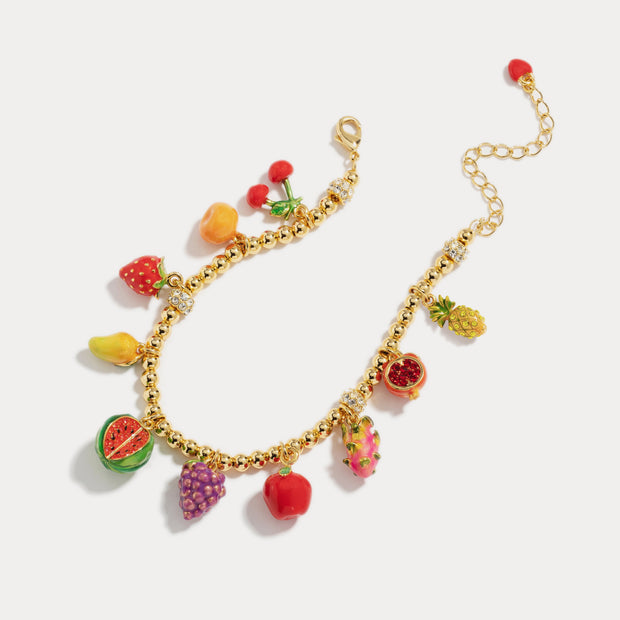 Fruit Basket Enamel Bracelet