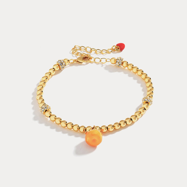 Orange Enamel Bracelet