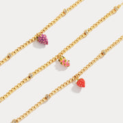 Strawberry Enamel Bracelet