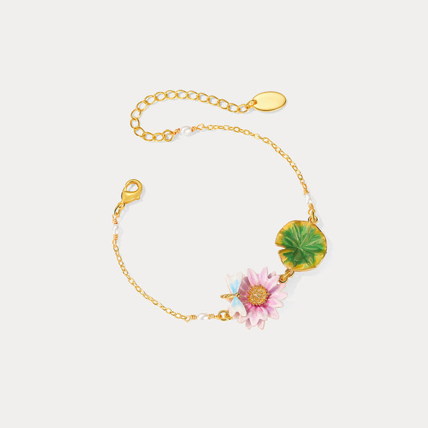 Lotus Dragonfly Bracelet