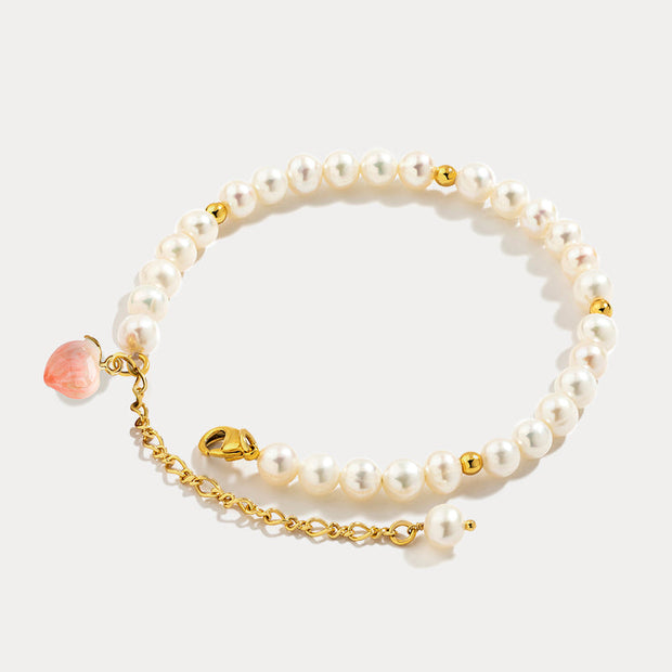 Peach Pearl Bracelet