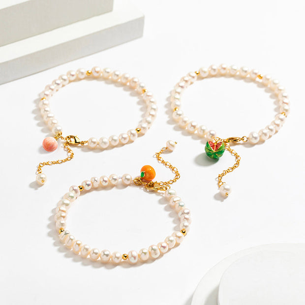 Peach Pearl Bracelet