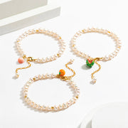 Orange Pearl Bracelet