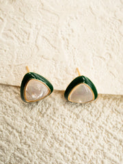 green pinctada maxima earrings