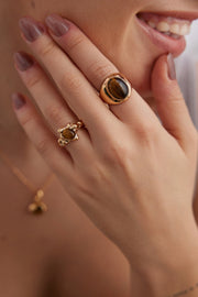 tiger eye stone ring