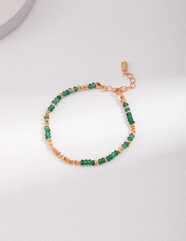 emerald silver bracelet