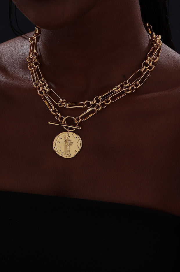 T-Bar Chain Layering Set - Unisex - 18K Gold Plated