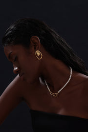 Pearl Beaded Necklace - 18K Gold Plated