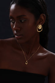 Circle Pendant Necklace - 22K Gold Vermeil