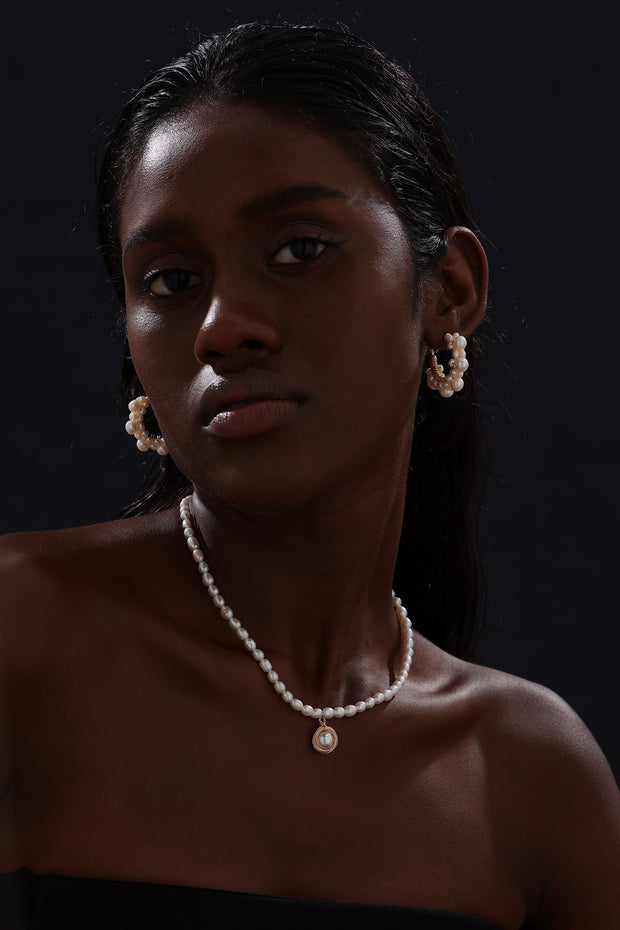 Freshwater Pearl Hoop Earrings