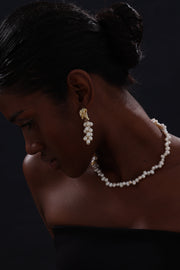 Freshwater Pearl Beaded Necklace - 18K Gold Plated