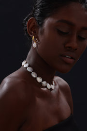 Baroque Pearl Beaded Choker - 14K Gold filled