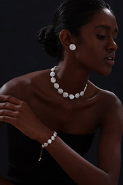 Baroque Pearl Beaded Choker - 14K Gold filled