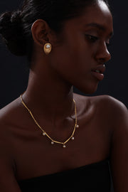 Bamboo Pearl Necklace - 22K Gold Vermeil