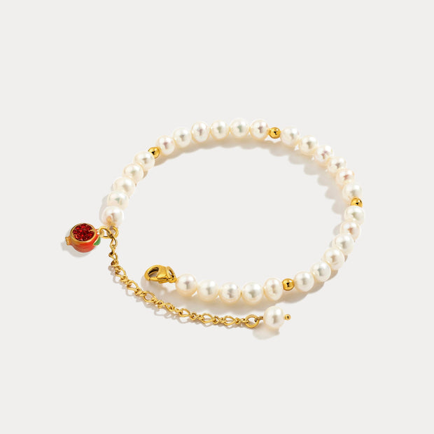 Pomegranate Pearl Bracelet