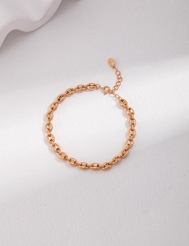 gold plated shell bracelet