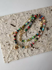 coloured gemstones necklace