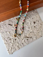 coloured gemstones necklace