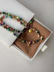 coloured gemstones necklace