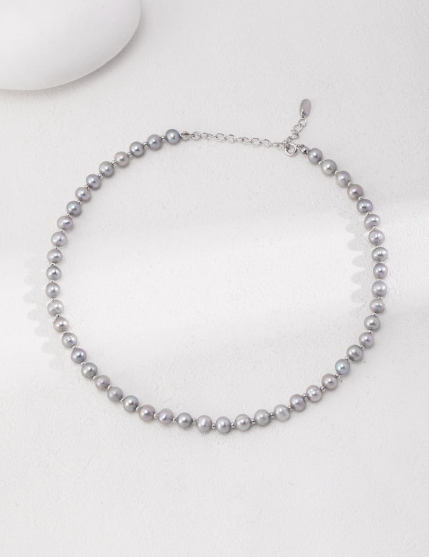 silver pearl necklace