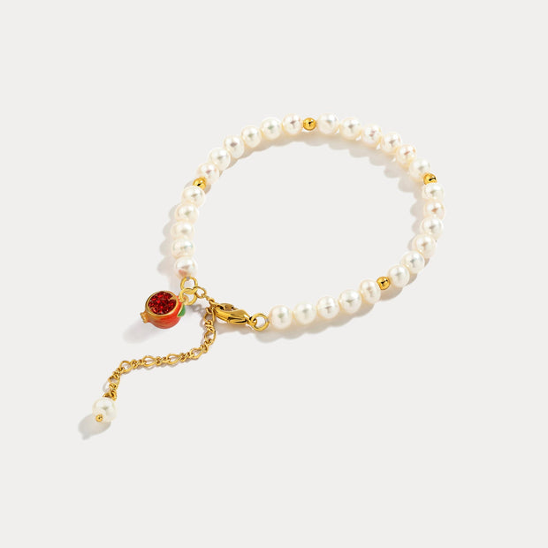 Pomegranate Pearl Bracelet